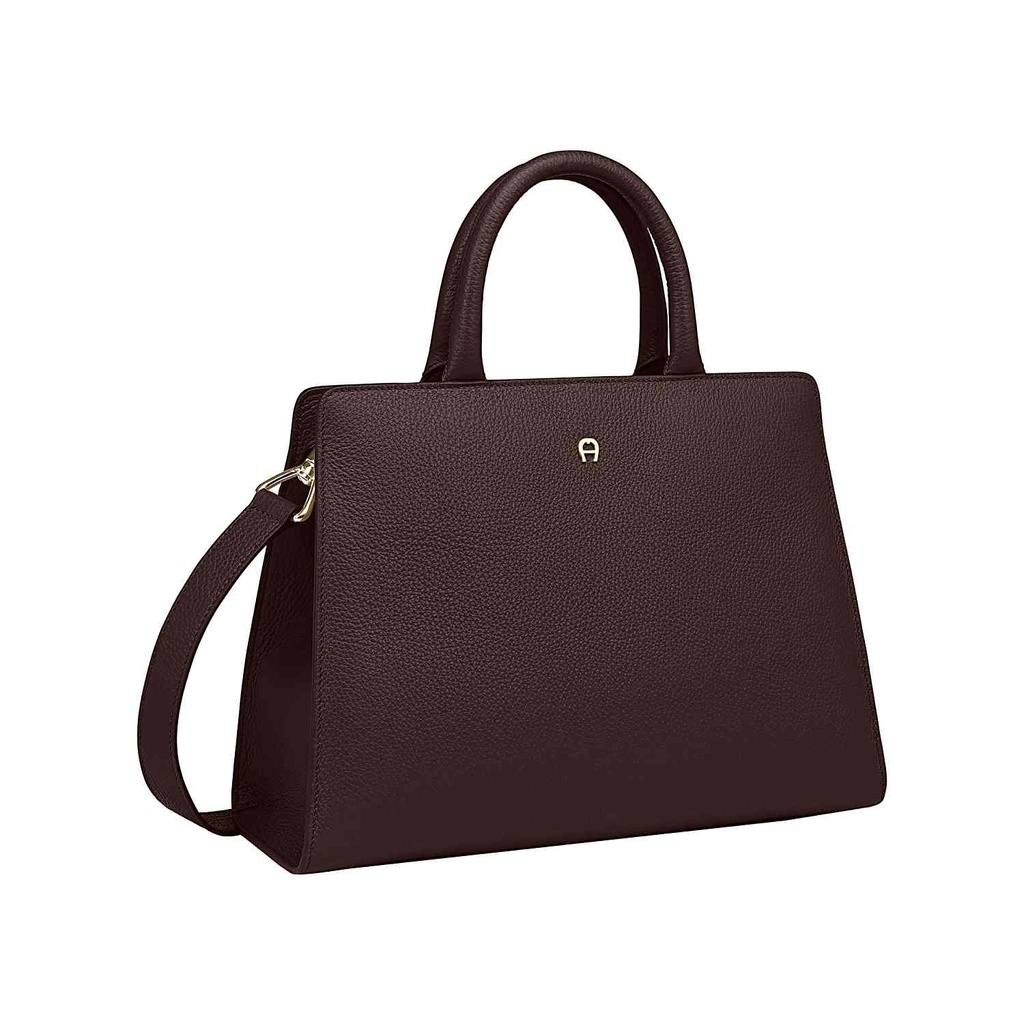 【AIGNER】CYBILL Handbag M, burgundy／ハンドバッグ Cybill Handbag Stretch M black - Bags - Women - Aigner